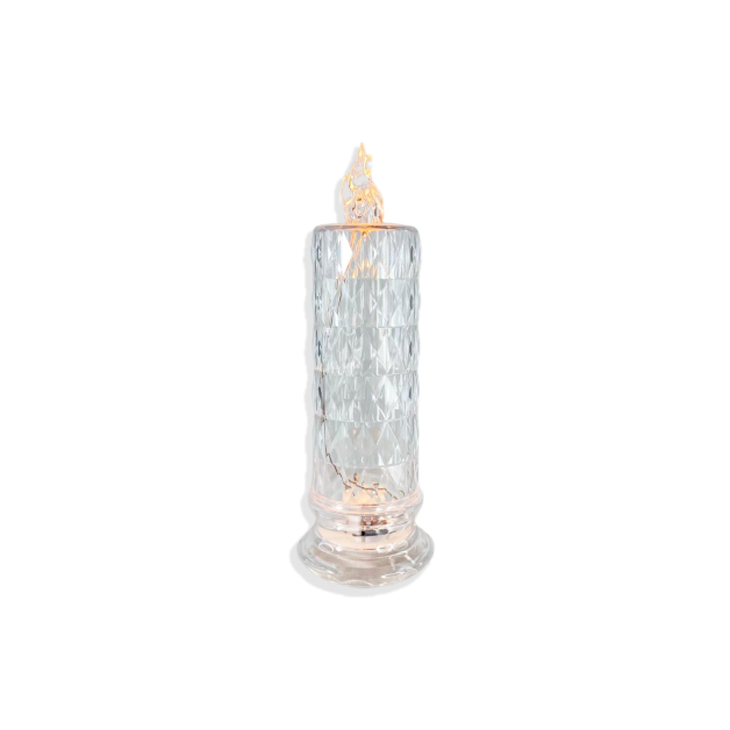VELA ELETRÔNICA TRANSPARENTE  20CM (1 UNIDADE)