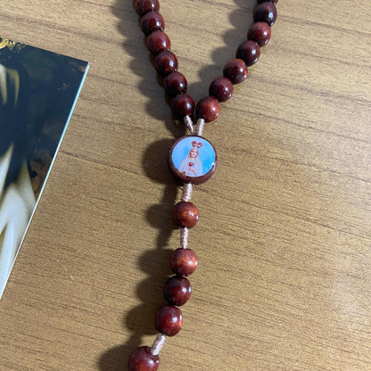 TERÇO DE MADEIRA NOSSA SENHORA DE FÁTIMA MOD2 8MM (3 UNIDADES)