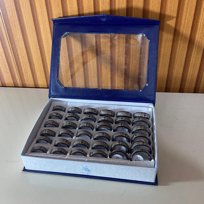 ANEL AÇO INOX COM ORAÇÃO DO PAI NOSSO MOD 02 (36 UNIDADES)