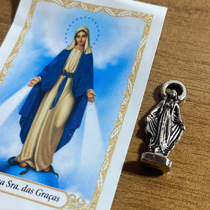SANTO CHUMBO DE BOLSO NOSSA SENHORA DAS GRAÇAS (12 UNIDADES)