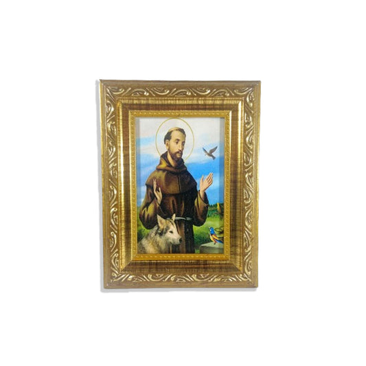 QUADRO COM MOLDURA RESINADO SÃO FRANCISCO 20,5X15,5 (1 UNIDADE)