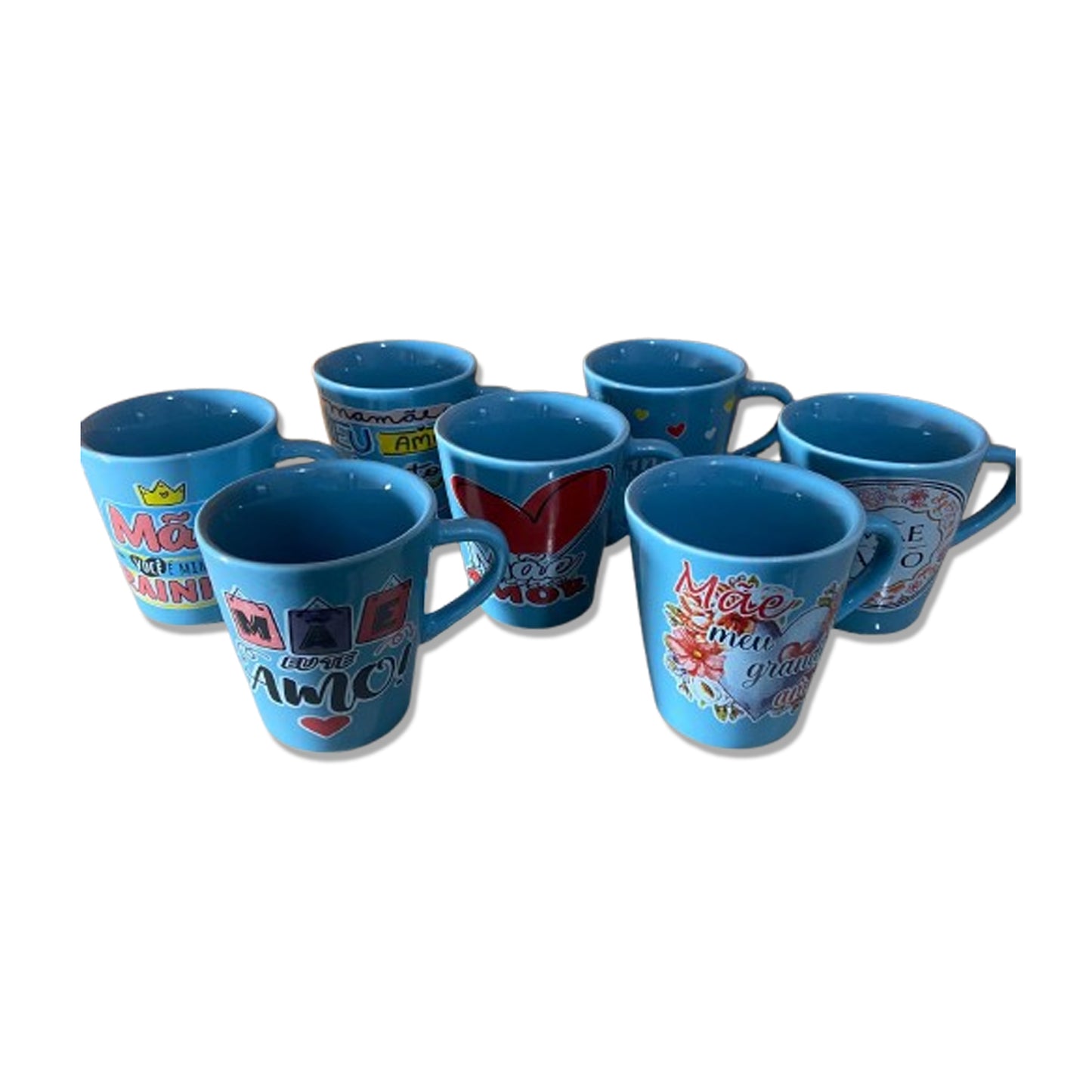 XÍCARA AZUL MOD1 MÃE - FRASES SORTIDAS 120ML (1 UNIDADE)