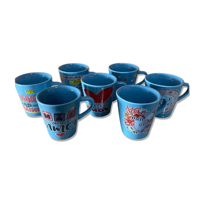 XÍCARA AZUL MOD1 MÃE - FRASES SORTIDAS 120ML (1 UNIDADE)