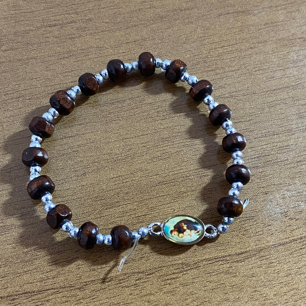 PULSEIRA DE MADEIRA SANTO ANTÔNIO  (01 UNIDADE)