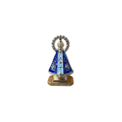IMAGEM NOSSA SENHORA APARECIDA BRANCA AUREOLA COM STRASS PARA CARRO MOD6 5,4M (12 UNIDADES)