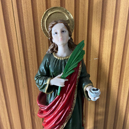 IMAGEM DE RESINA NACIONAL SANTA LUZIA MOD1 30,5CM  (1 UNIDADE)