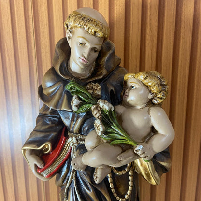 IMAGEM DE GESSO SANTO ANTÔNIO 43CM (1 UNIDADE)