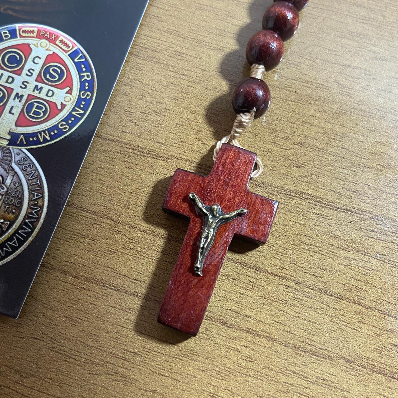 TERÇO DE MADEIRA SÃO BENTO 8MM MOD2 (3 UNIDADES)