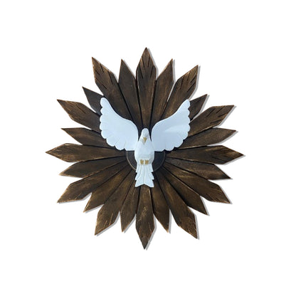 MANDALA MADEIRA MARROM DIVINO ESPIRITO SANTO  75X71CM (1 UNIDADE)