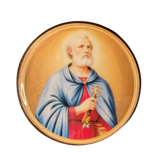 IMÃ MEDALHÃO RESINADO SÃO PEDRO (1 UNIDADE)