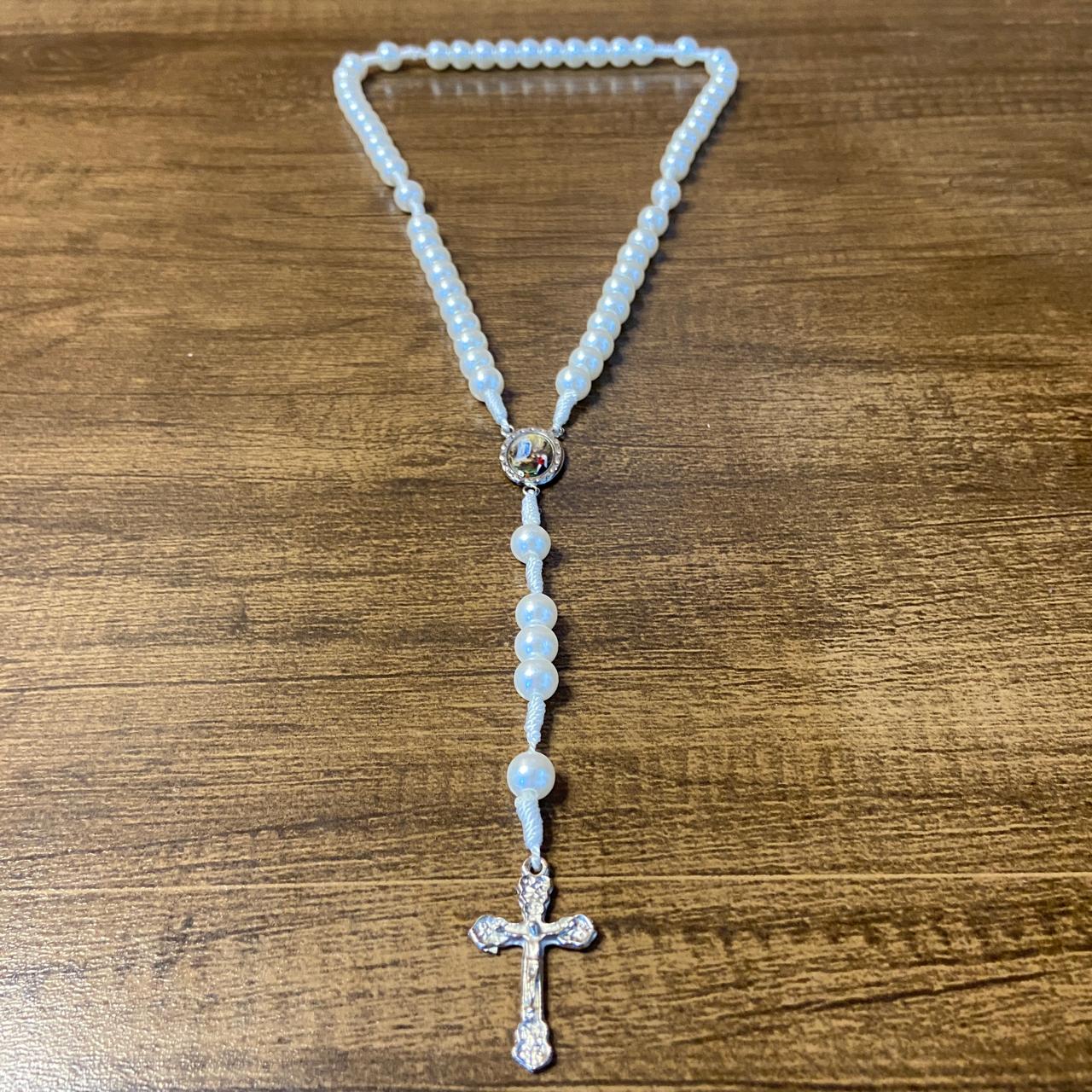 TERÇO PÉROLA NOSSA SENHORA DE LOURDES 8MM (1 UNIDADE)
