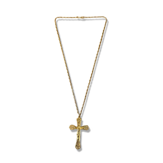 CORRENTE DOURADA COM CRUCIFIXO MOD2 ( 1 UNIDADE)
