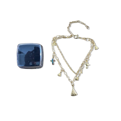 PULSEIRA DOURADA NOSSA SENHORA APARECIDA MOD3 (3 UNIDADES)
