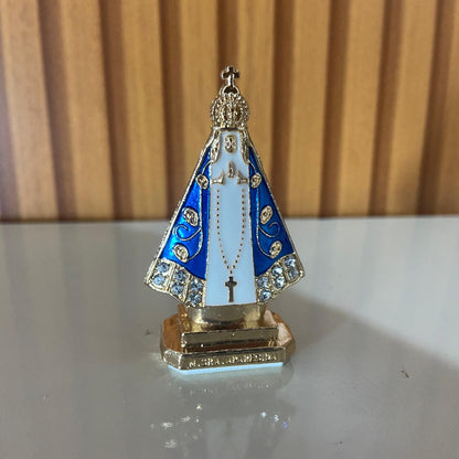 IMAGEM NOSSA SENHORA APARECIDA PARA CARRO BRANCO 06CM  (12 UNIDADES)