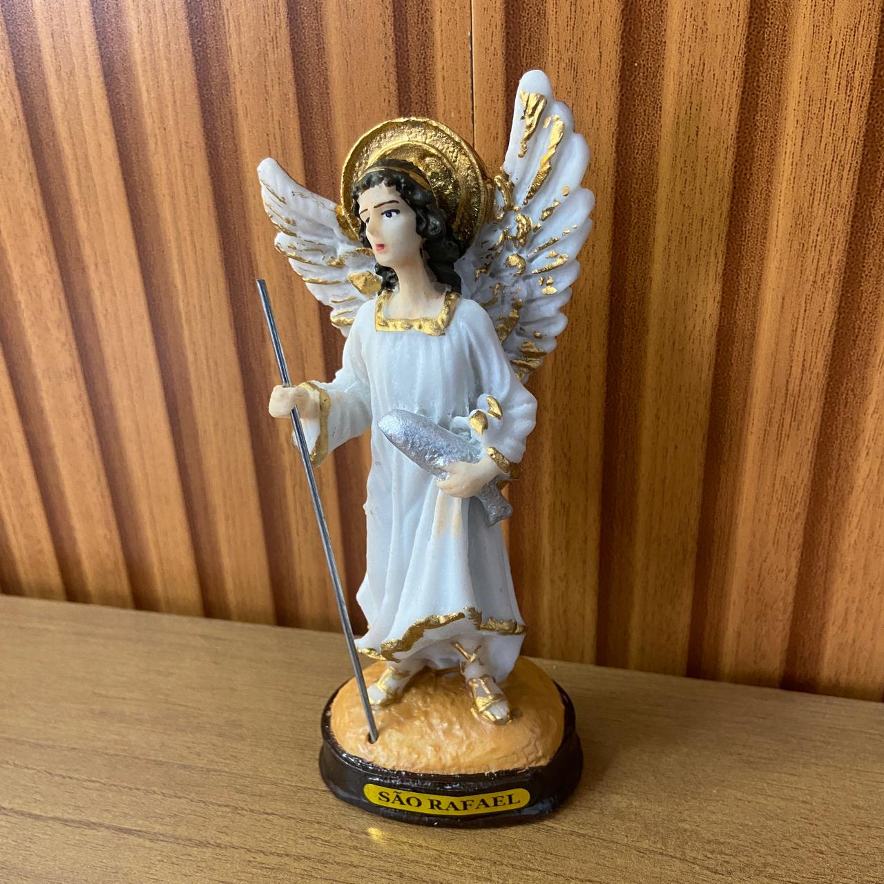 IMAGEM DE RESINA NACIONAL SÃO RAFAEL ARCANJO 14CM (1 UNIDADE)