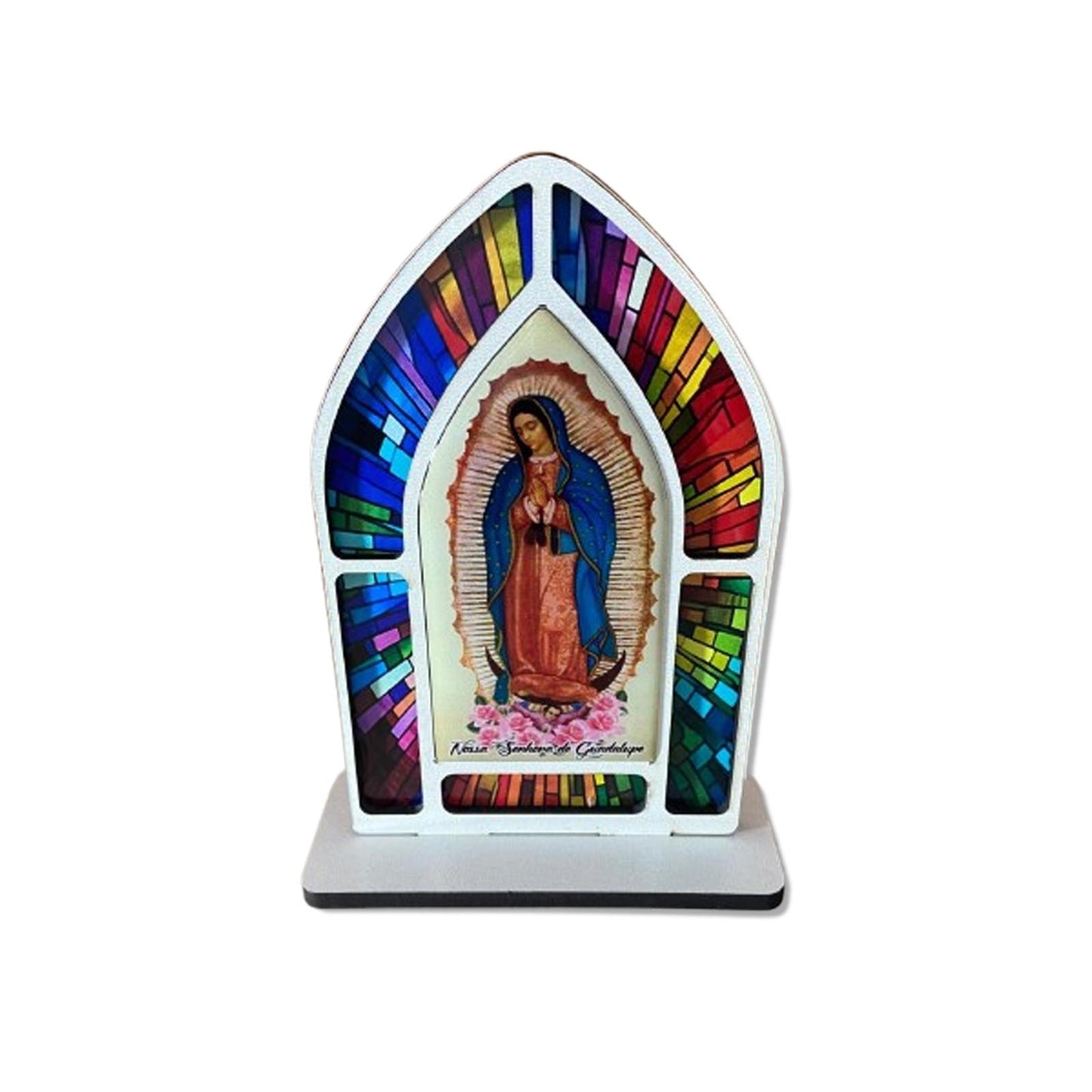 CAPELA MDF VITRAL NOSSA SENHORA DE GUADALUPE 18CM (1 UNIDADE)