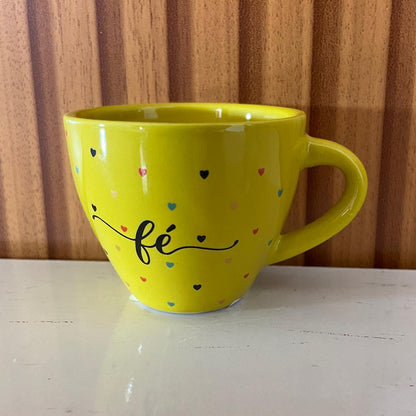 XÍCARA COQUINHO AMARELA FÉ (1 UNIDADE)