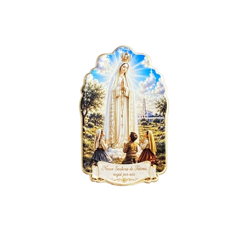 IMÃ DE ACRÍLICO NOSSA SENHORA DE FÁTIMA (1 UNIDADE)
