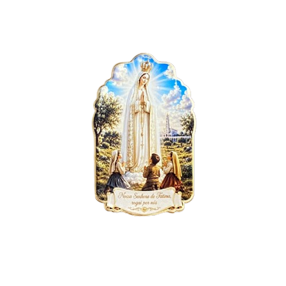 IMÃ DE ACRÍLICO NOSSA SENHORA DE FÁTIMA (1 UNIDADE)