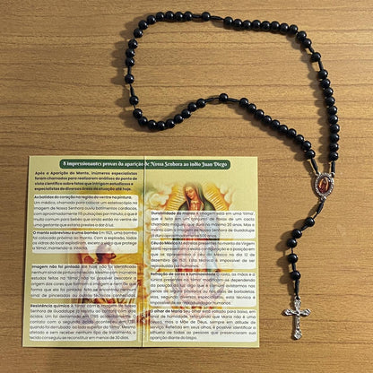 TERÇO PÉROLA NOSSA SENHORA DE GUADALUPE 8MM (1 UNIDADE)