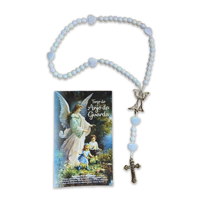 TERÇO PÉROLA ANJO DA GUARDA 08MM (1 UNIDADE)