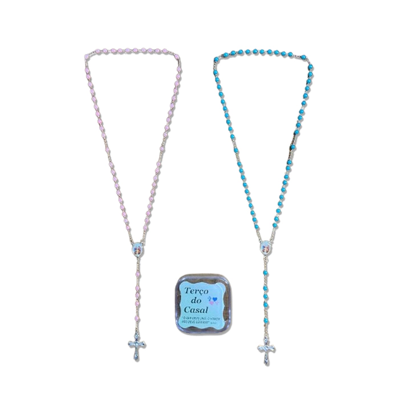 TERÇO PÉROLA NA CAIXINHA DO CASAL  4MM (1 UNIDADES)