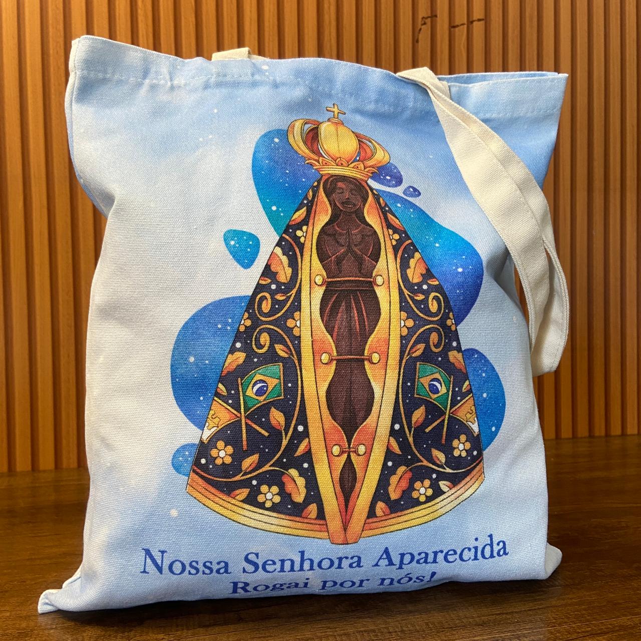 SACOLA DE COMPRAS NOSSA SENHORA APARECIDA 39x34,5CM  - MOD1 (1 UNIDADE)