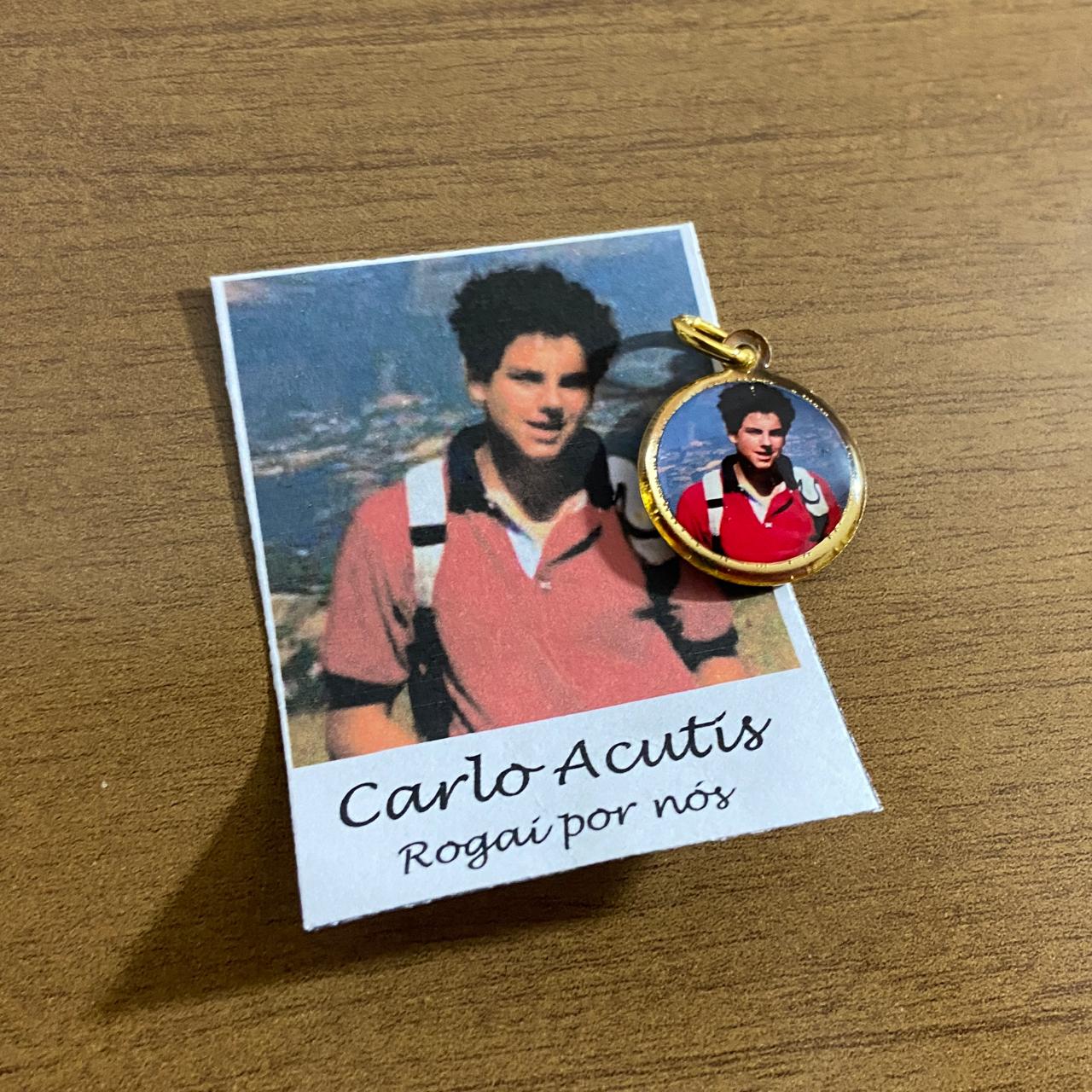 MEDALHA DUPLA FACE SÃO CARLO ACUTIS (12 UNIDADES)