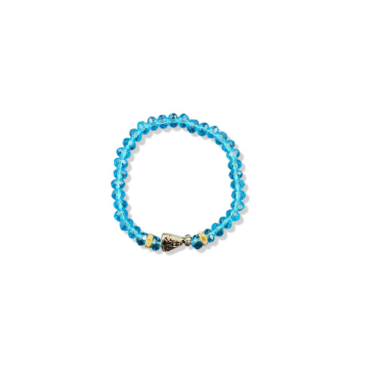 PULSEIRA CRISTAL NOSSA SENHORA APARECIDA AZUL CLARO (6 UNIDADES)