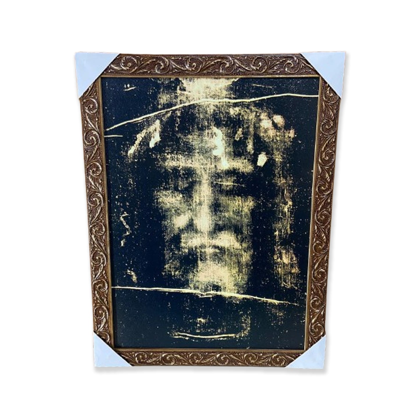 QUADRO COM MOLDURA RESINADO SAGRADA FACE 44CMX34CM (1 UNIDADE)