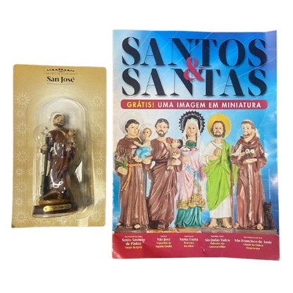 IMAGEM DE RESINA IMPORTADA SÃO JOSÉ 11,5CM + REVISTA  (1 UNIDADE)