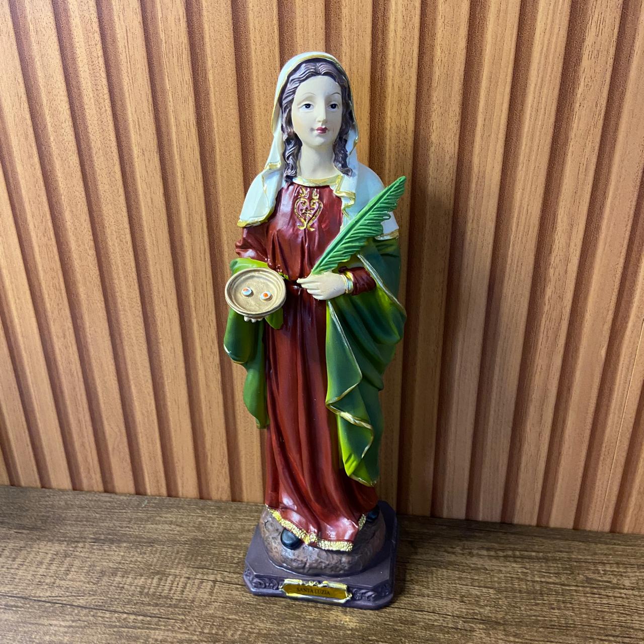 IMAGEM DE RESINA IMPORTADA SANTA LUZIA 31CM (1 UNIDADE)