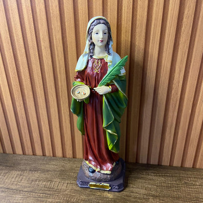 IMAGEM DE RESINA IMPORTADA SANTA LUZIA 31CM (1 UNIDADE)