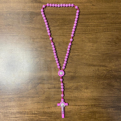 TERÇO NOSSA SENHORA APARECIDA CONTAS DECORADAS CORES SORTIDAS (6 UNIDADES)