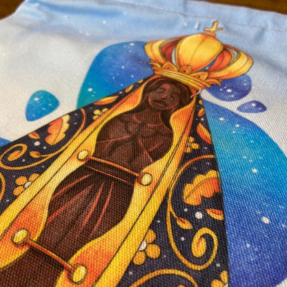 MOCHILA SACO NOSSA SENHORA APARECIDA 39,5x35,5CM  - MOD1 (1 UNIDADE)