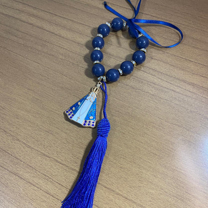 DEZENA PÉROLA AZUL NOSSA SENHORA APARECIDA 15MM (1 UNIDADE)