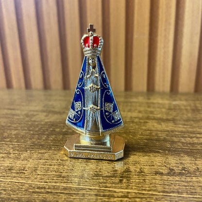 IMAGEM NOSSA SENHORA APARECIDA PARA CARRO DOURADO 06CM (12 UNIDADES)
