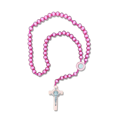 TERÇO NOSSA SENHORA APARECIDA  ROSA 10MM (6 UNIDADES)