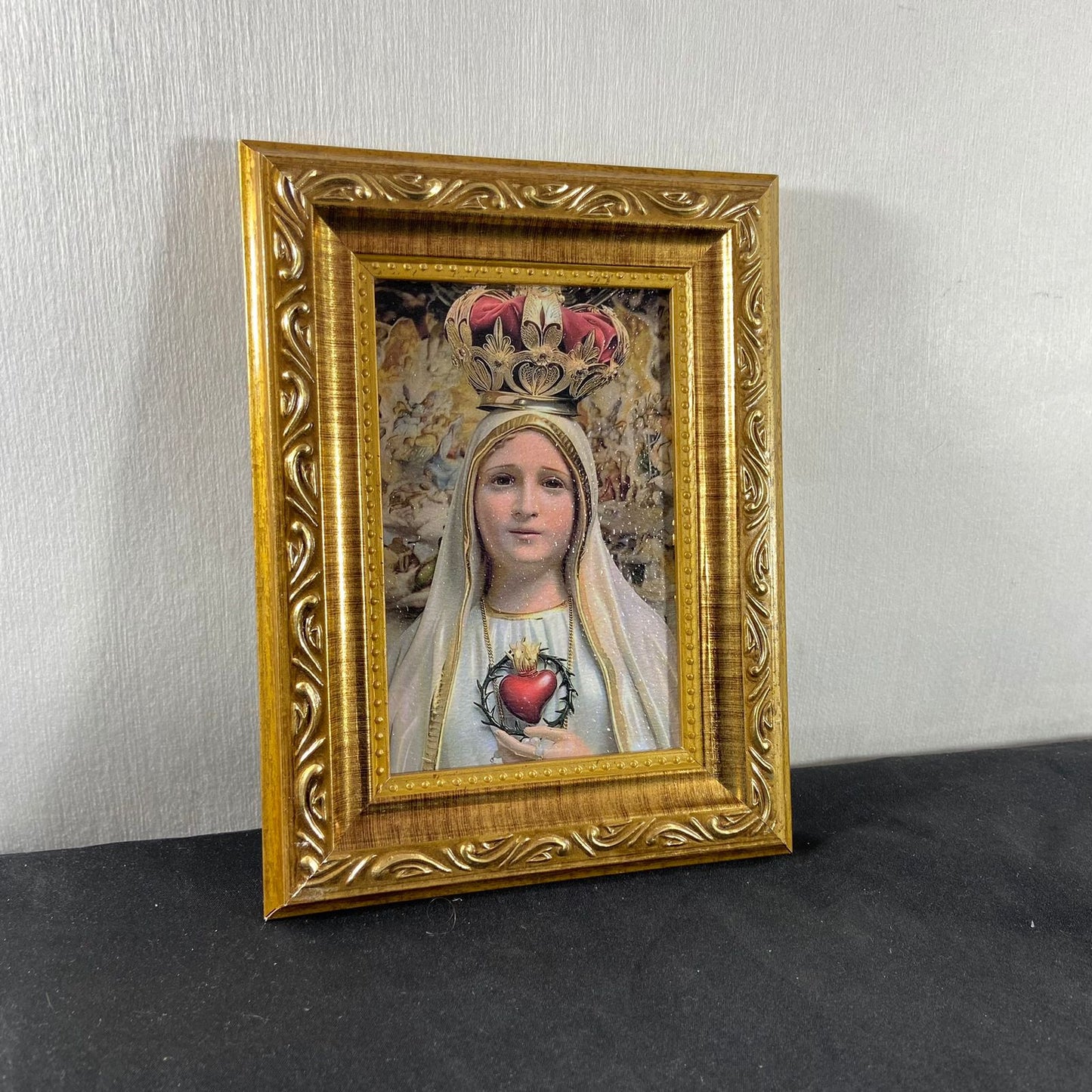 QUADRO COM MOLDURA RESINADO NOSSA SENHORA DE FÁTIMA 20,5X15,5 (1 UNIDADE)