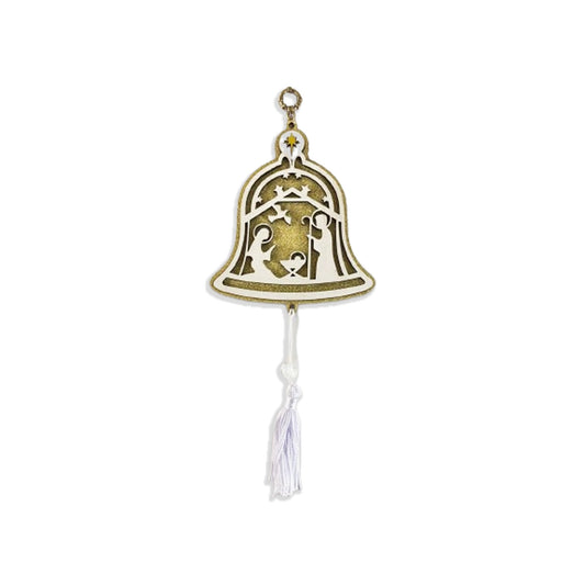 ENFEITE MDF SINO DOURADO PRESÉPIO 27CM (1 UNIDADE)