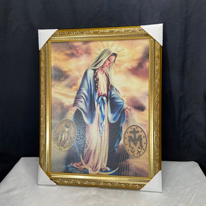 QUADRO COM MOLDURA RESINADO NOSSA SENHORA DAS GRAÇAS 45CMX35CM (1 UNIDADE)