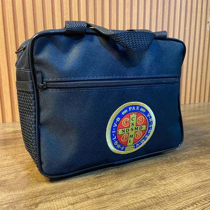BOLSA PORTA BIBLIA MEDALHA SÃO BENTO 20X25 (1 UNIDADE)