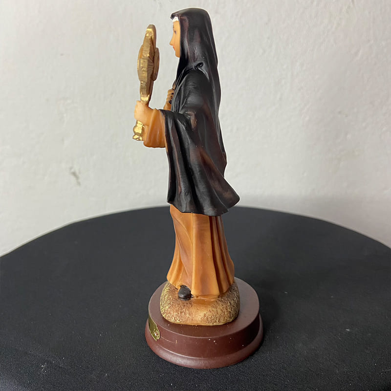 IMAGEM DE RESINA IMPORTADA SANTA CLARA 15CM (1 UNIDADE)