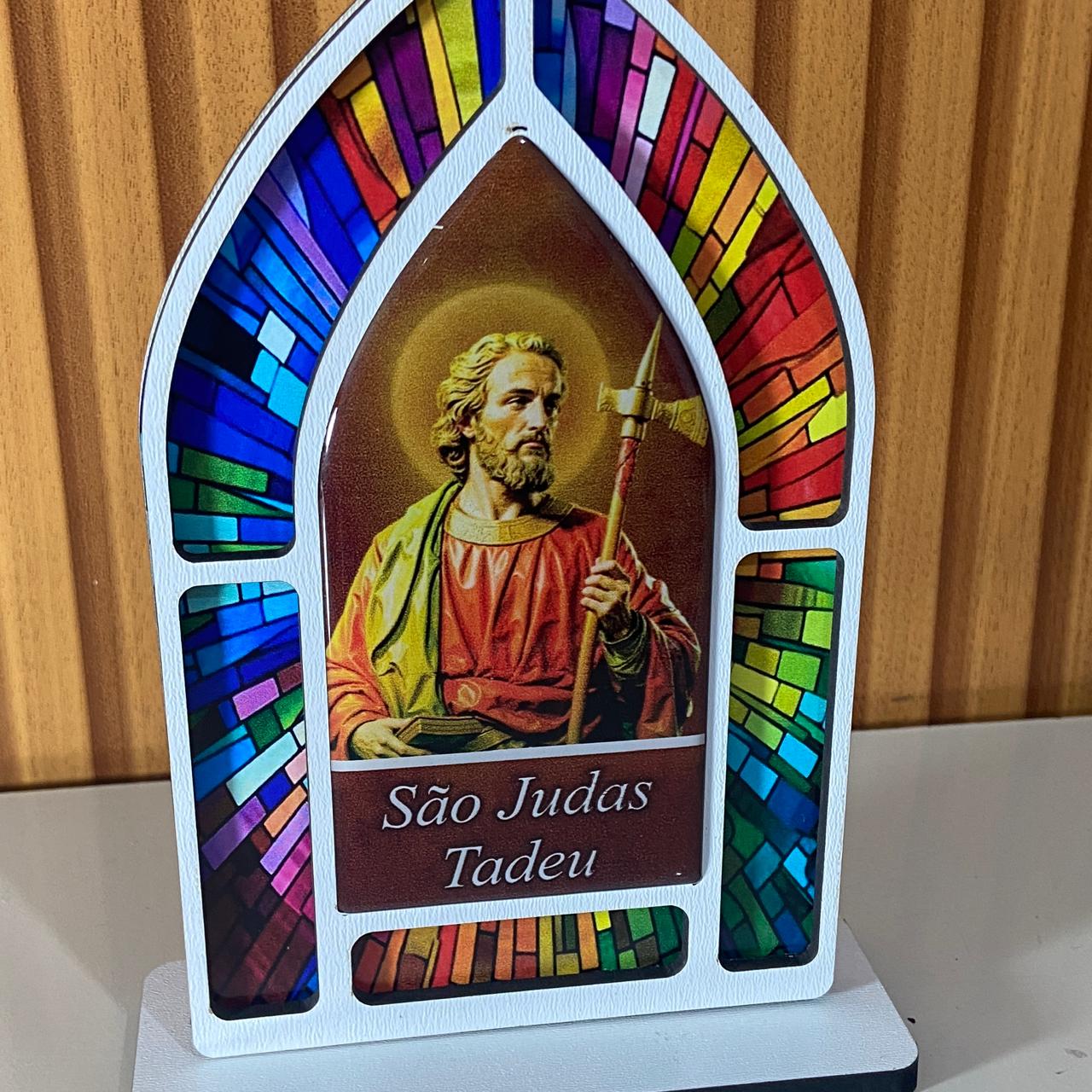 CAPELA MDF VITRAL SÃO JUDAS TADEU 18CM (1 UNIDADE)