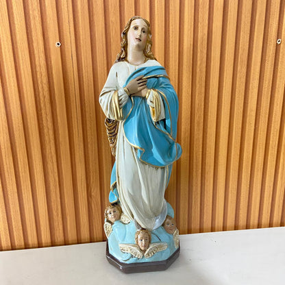 IMAGEM DE GESSO NOSSA SENHORA DA IMACULADA CONCEIÇÃO 40CM (1 UNIDADE)