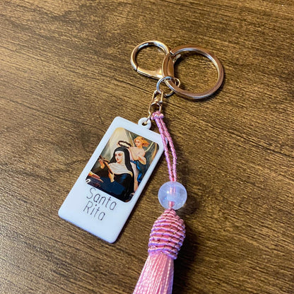 CHAVEIRO ACRÍLICO RESINADO SANTA RITA  (  1 UNIDADE)