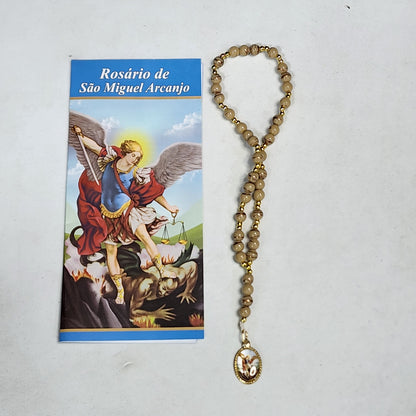 ROSÁRIO DE PÉROLA SÃO MIGUEL ARCANJO BEGE (1 UNIDADE)