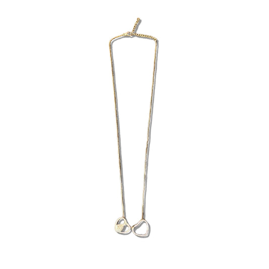 COLAR DOURADO CORAÇÃO NOSSA SENHORA APARECIDA COM STRASS  (1 UNIDADE)