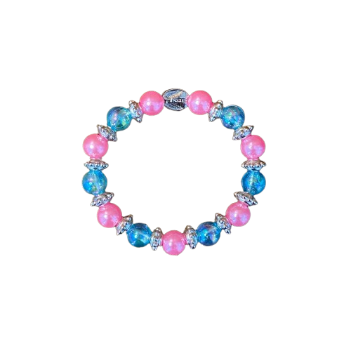 PULSEIRA PÉROLA INFANTILAZUL E ROSA NOSSA SENHORA APARECIDA (06 UNIDADES)
