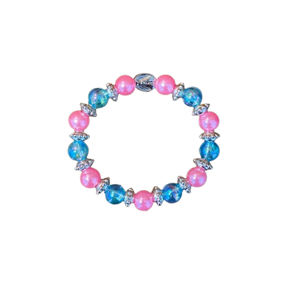 PULSEIRA PÉROLA INFANTILAZUL E ROSA NOSSA SENHORA APARECIDA (06 UNIDADES)